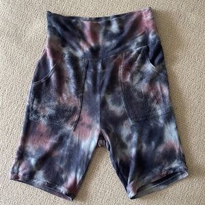 Soft and cozy honeydew lounge shorts.